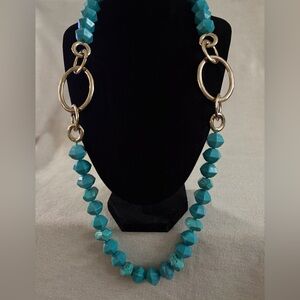 NRQ Faux Turquoise Bead Statement Necklace - Women's Jewelry